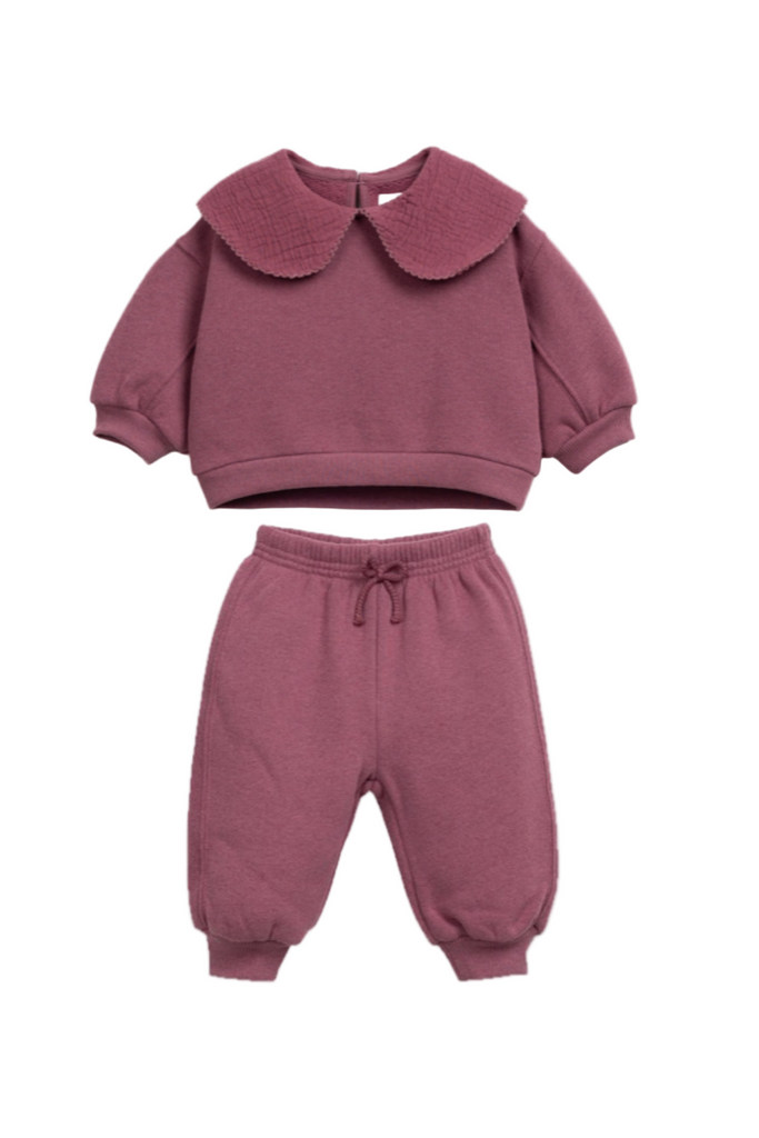 Collared Fleece Sweater Set