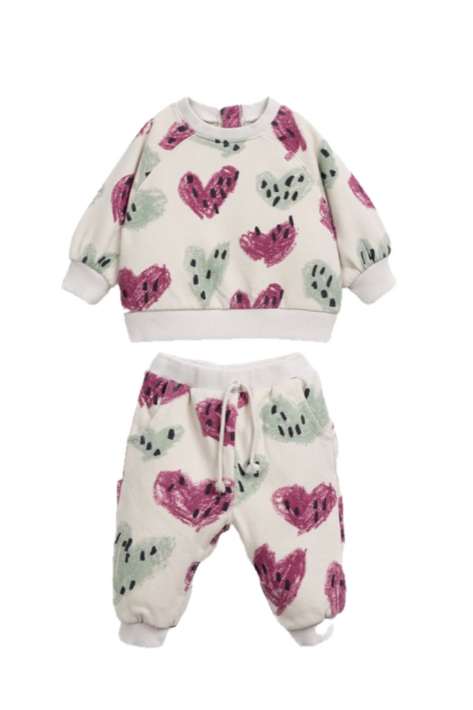 Hearts Fleece Sweater Set