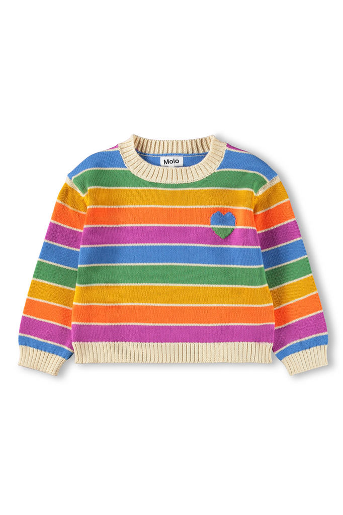 Gitty Sweater - Heart Rainbow
