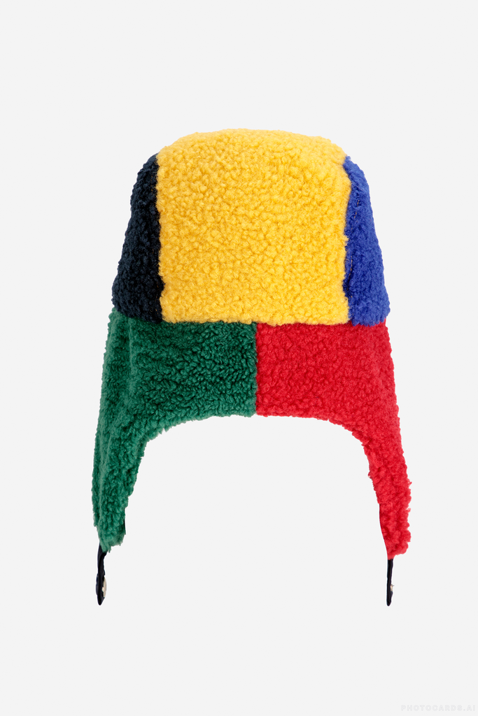 BC Baby Color Block Sheepskin Chapka