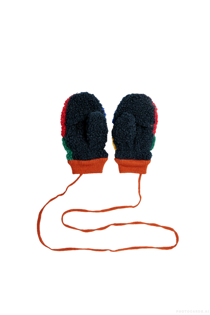 BC Baby Color Block Sheepskin Mittens