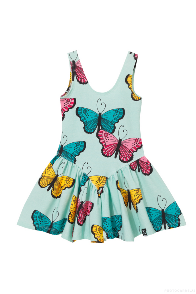 KK Blue Butterflies Ballerina Dress