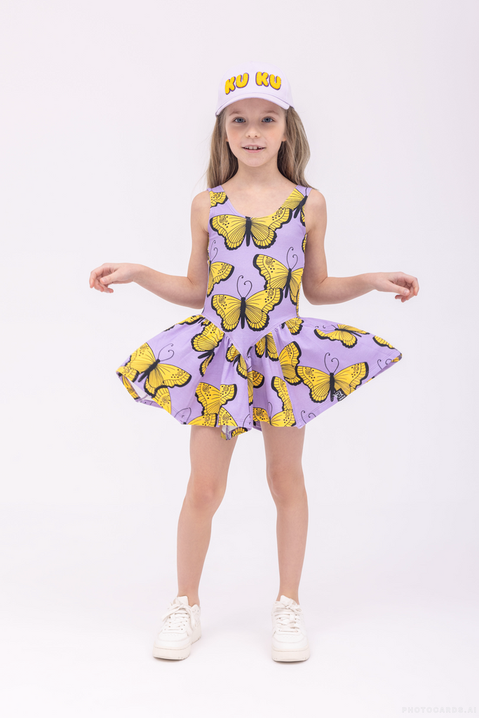KK Purple Butterflies Ballerina Dress