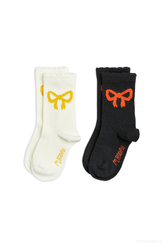 MR Bow Scallop 2 Pack Socks