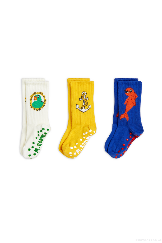 MR Dolphin 3 Pack Anti-Slip Socks
