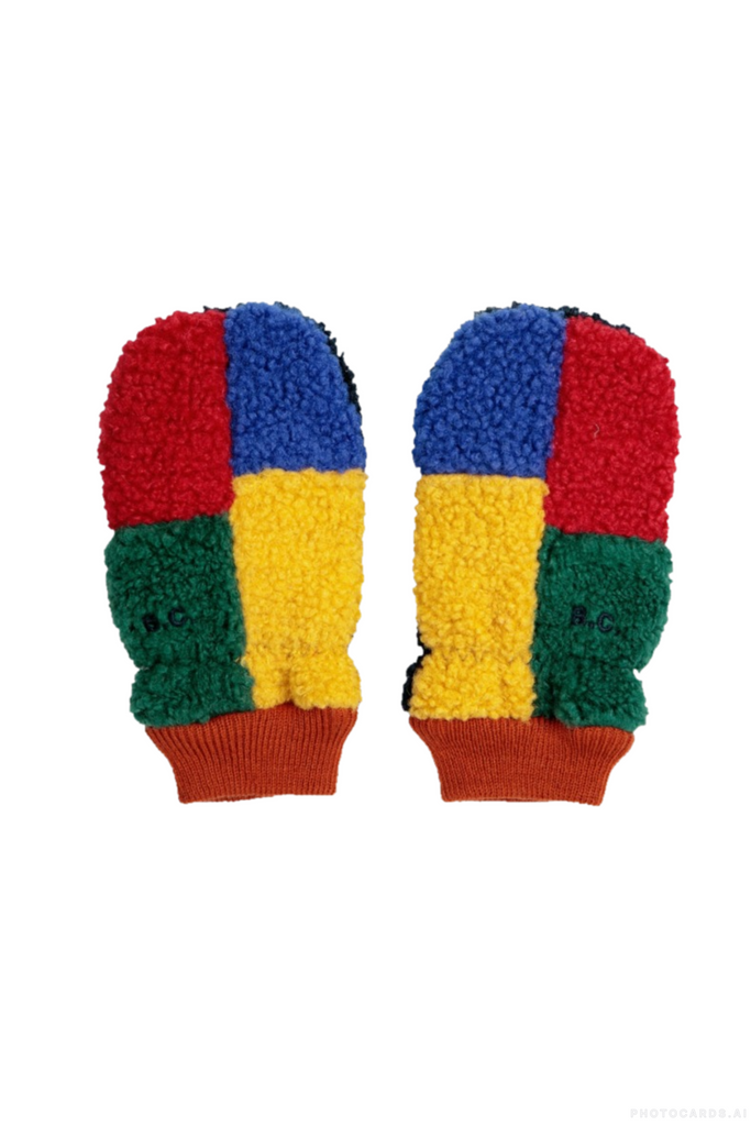 BC Color Block Sheepskin Mittons