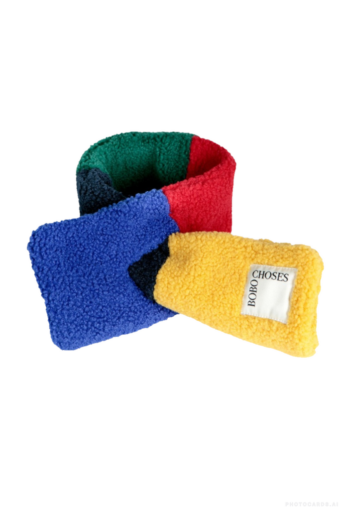 BC Color Block Sheepskin Neck Warmer