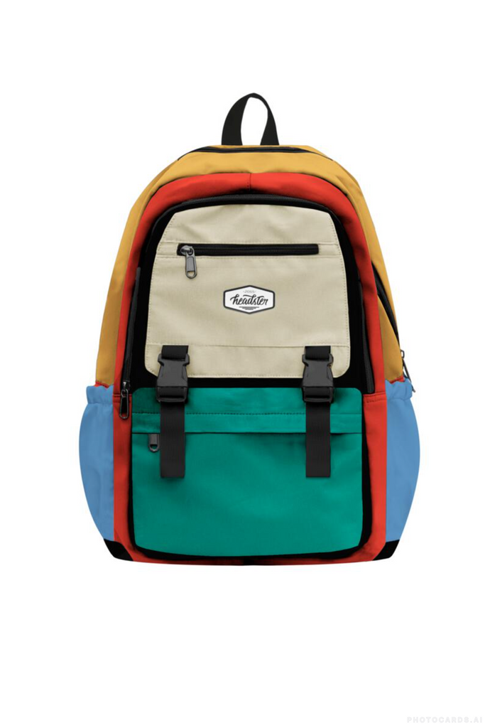 Headster Colorblock School Bag - Blue Atol