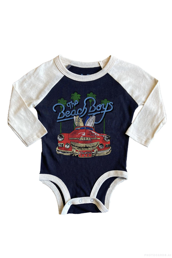 RS Beach Boys LS Raglan Onesie