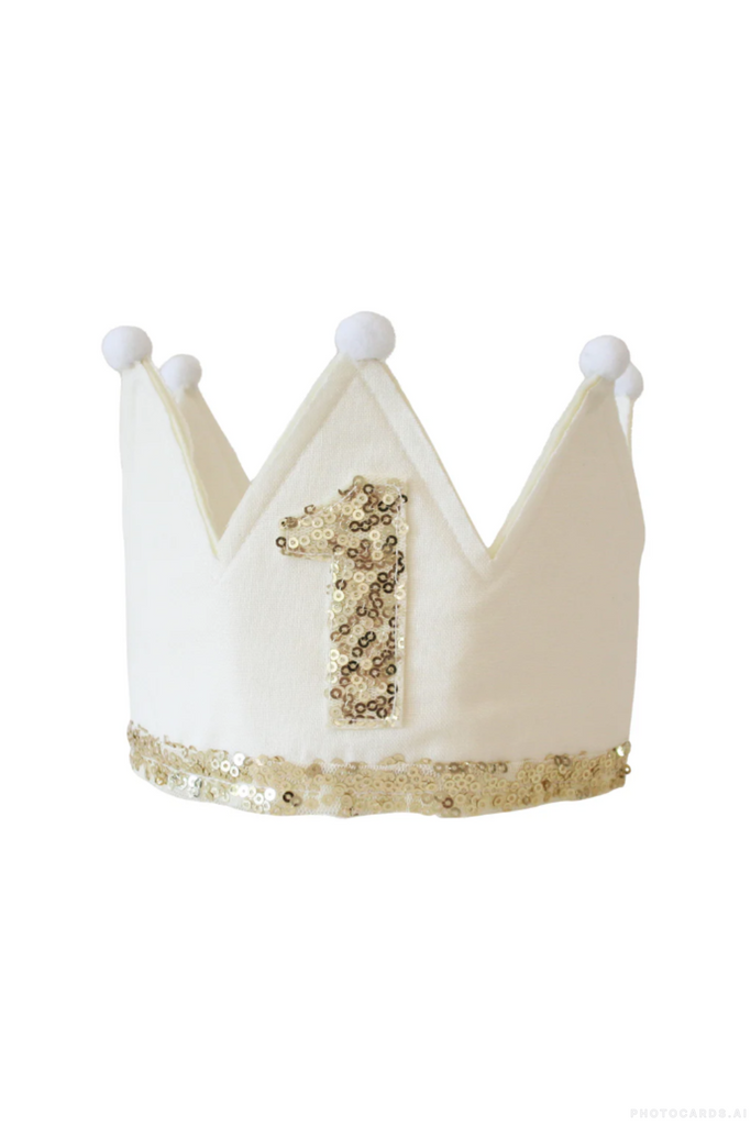 Alimrose 1st Birthday Crown - Ivory