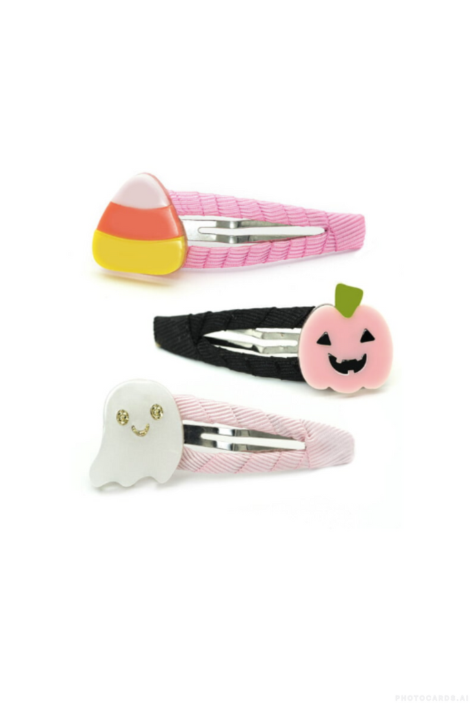 L & R Pumpkin Candy Corn Clips 3pk