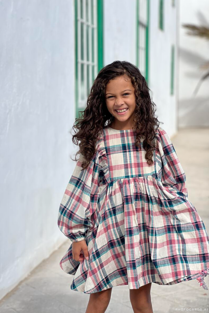 P & F Check Prairie Dress