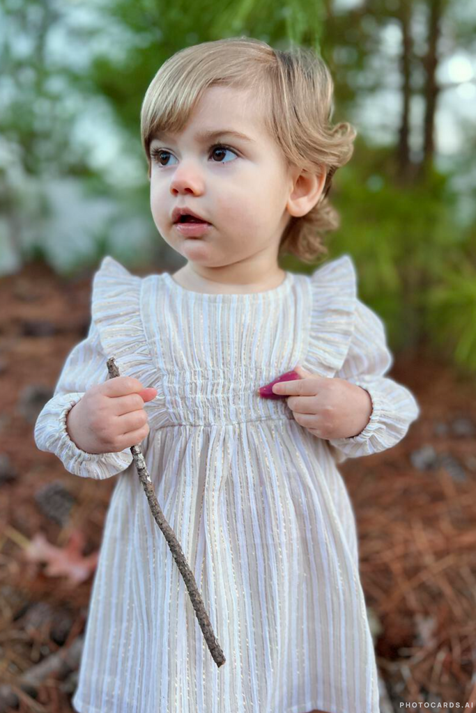 P & F Smocked Ruffle Dress