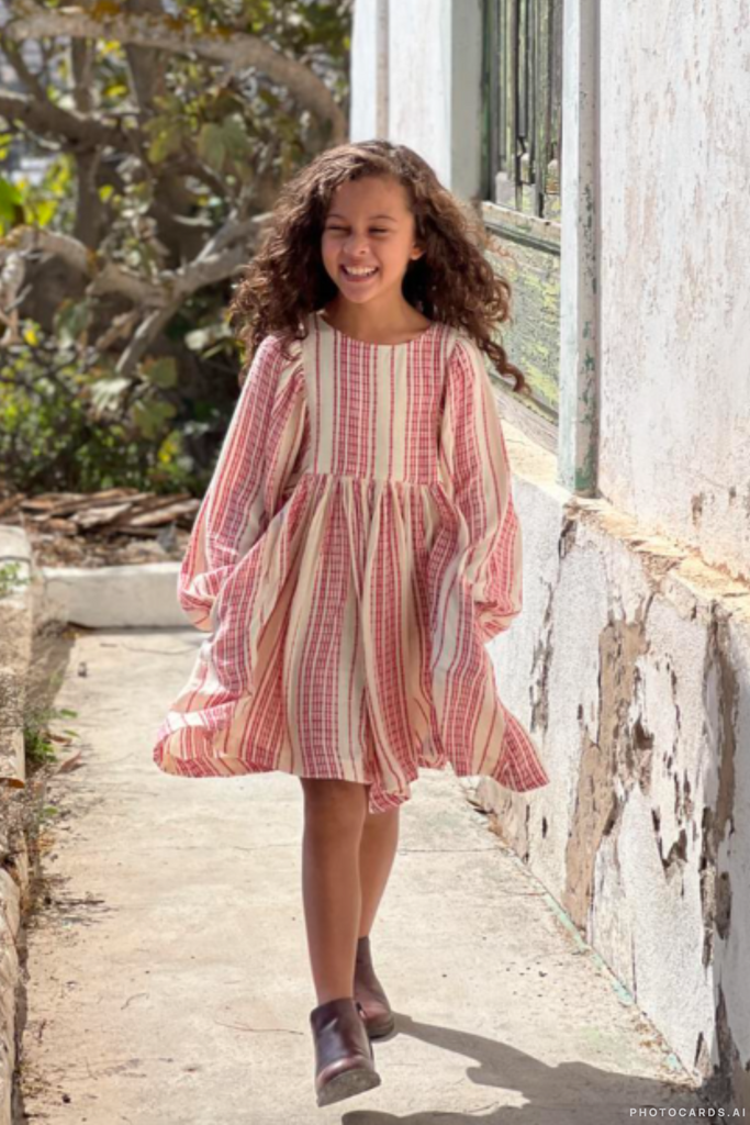 P & F Striped Prairie Dress