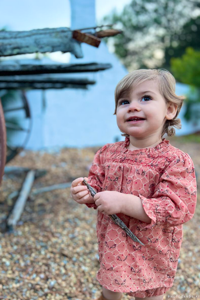 P & F Smocked Baby Dress