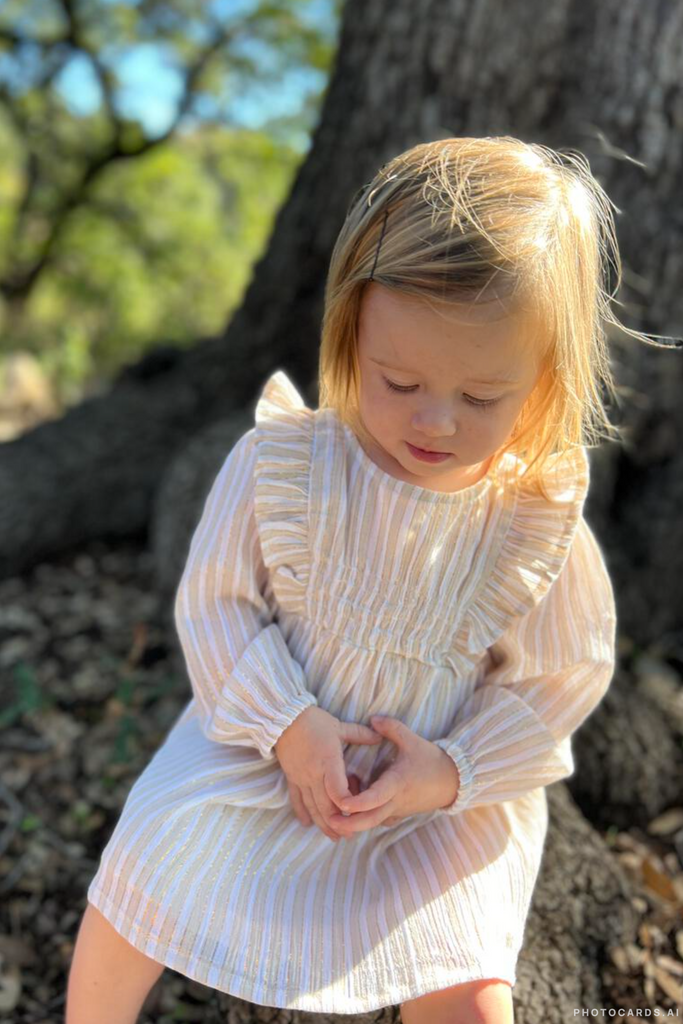 P & F Smocked Ruffle Dress