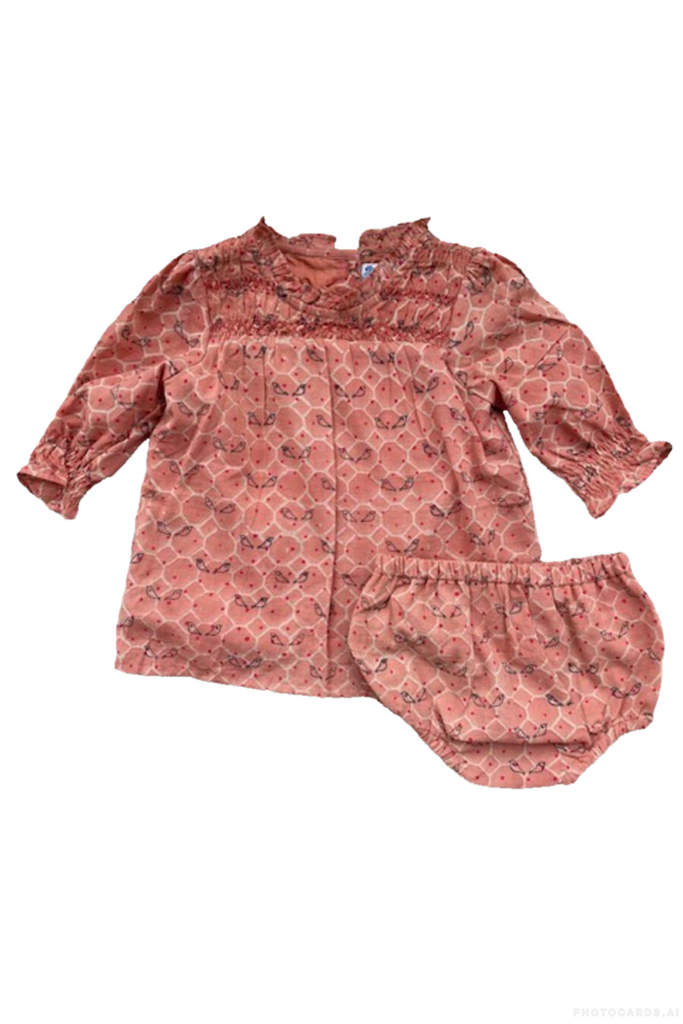 P & F Smocked Baby Dress