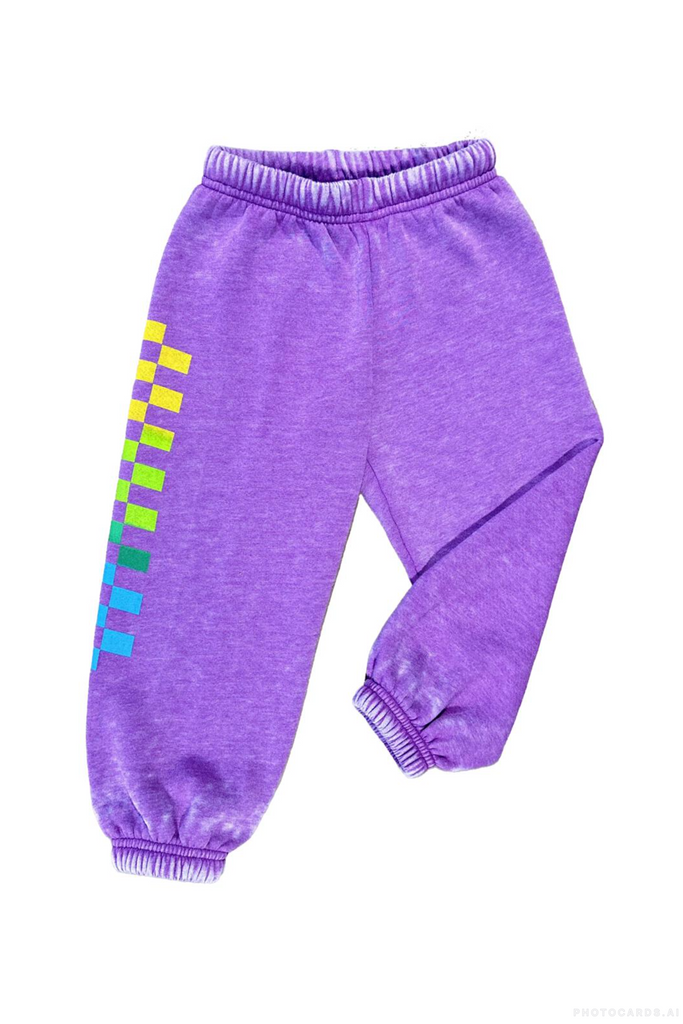 RS Rainbow Check Plum Sweatpant