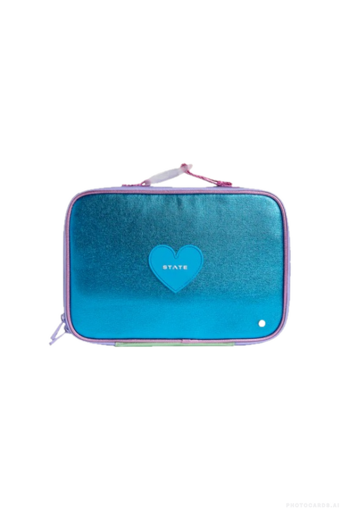 State Rodgers Lunch Box - Blue/Lilac Metallic