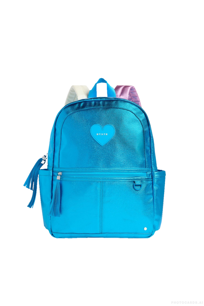 State Kane Mini Backpack - Metallic Blue