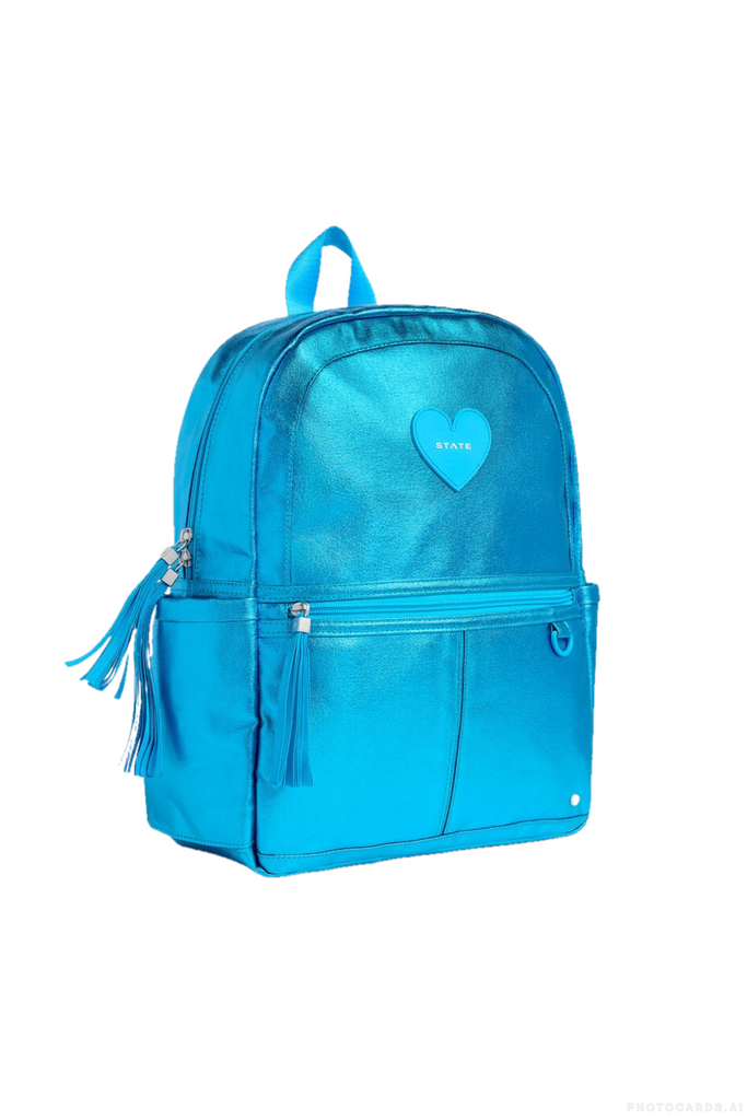 State Kane Mini Backpack - Metallic Blue