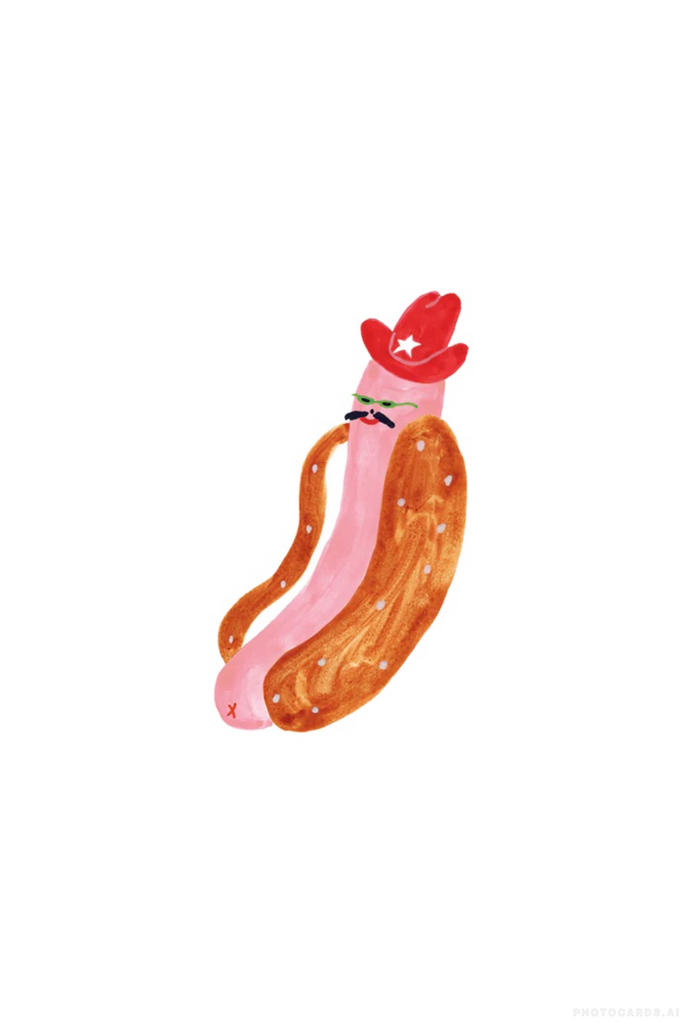 Tattly Cowboy Hotdog Tattoo Pair