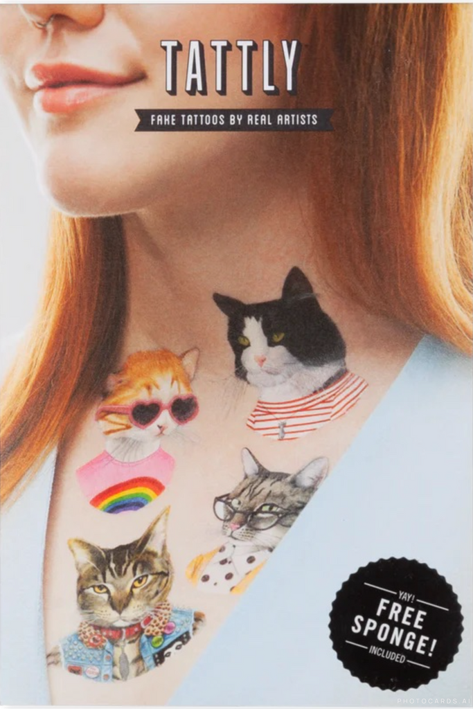 Tattly Cat Club Tattoo Set