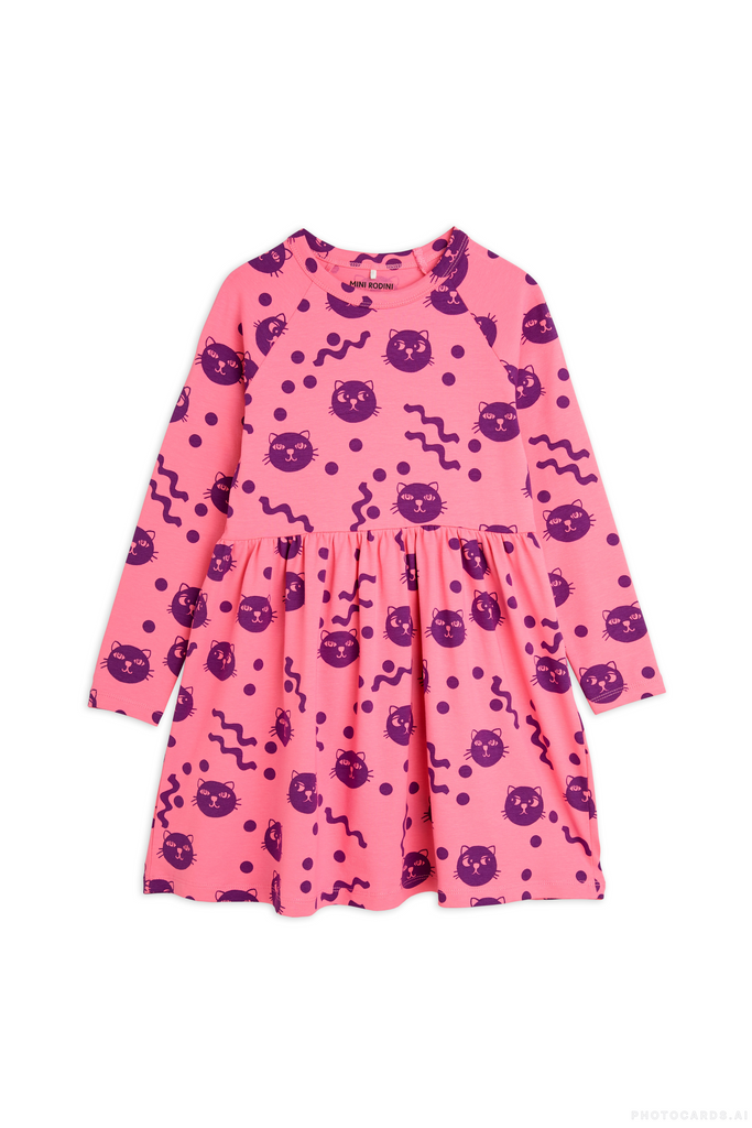 MR Squiggly Cats AOP LS Dress