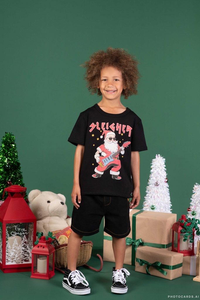 RYB Santa Sleigher Ringer Tee