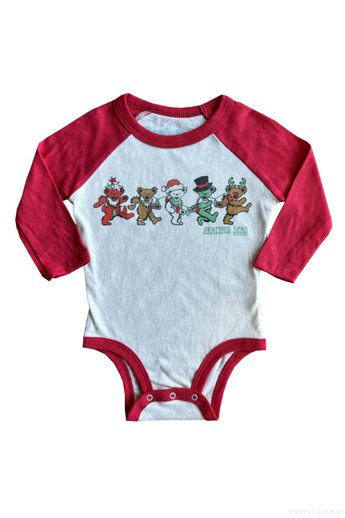 RS Grateful Dead Holiday Raglan Onesie