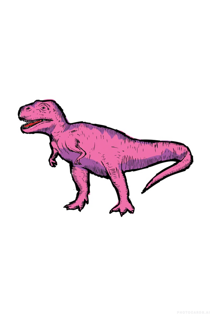 Tattly Pink T-Rex Tattoo Pair