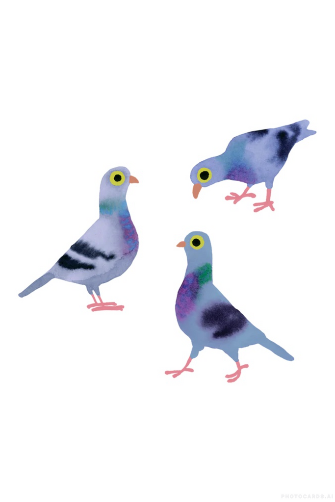 Tattle Pigeon Pals Tattoo Pair