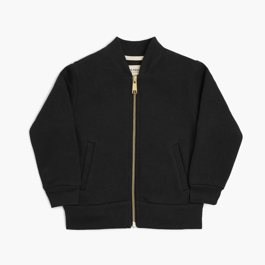 MiMi Plush Varsity Bomber - Black