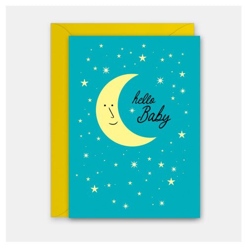 Moon & Stars Baby Card