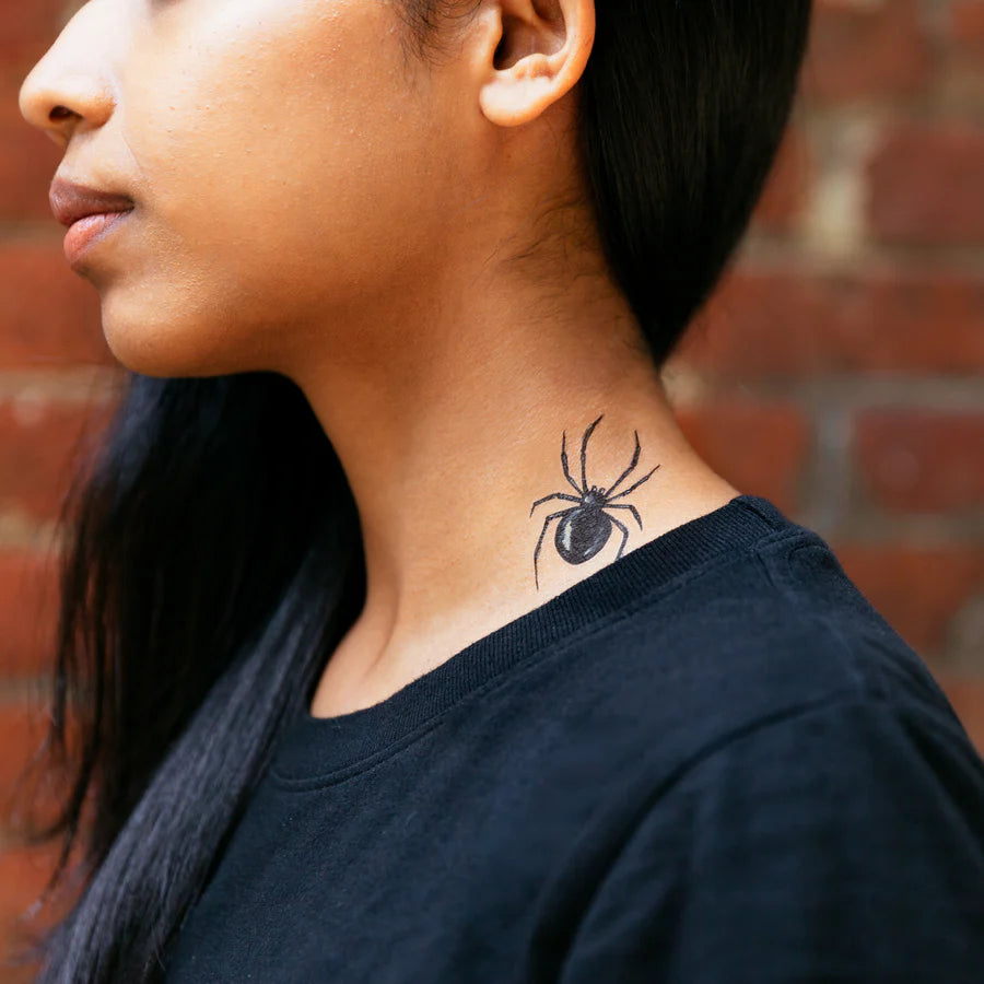 Tattly Black Widow Tattoo Pair