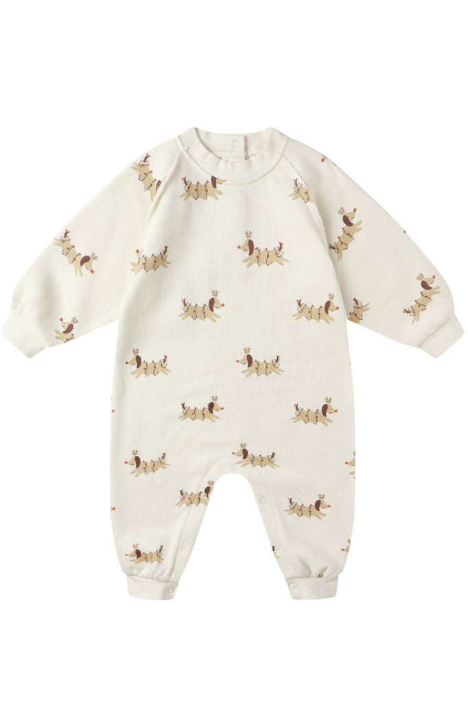 Raglan Jumpsuit - Christmas Dogs