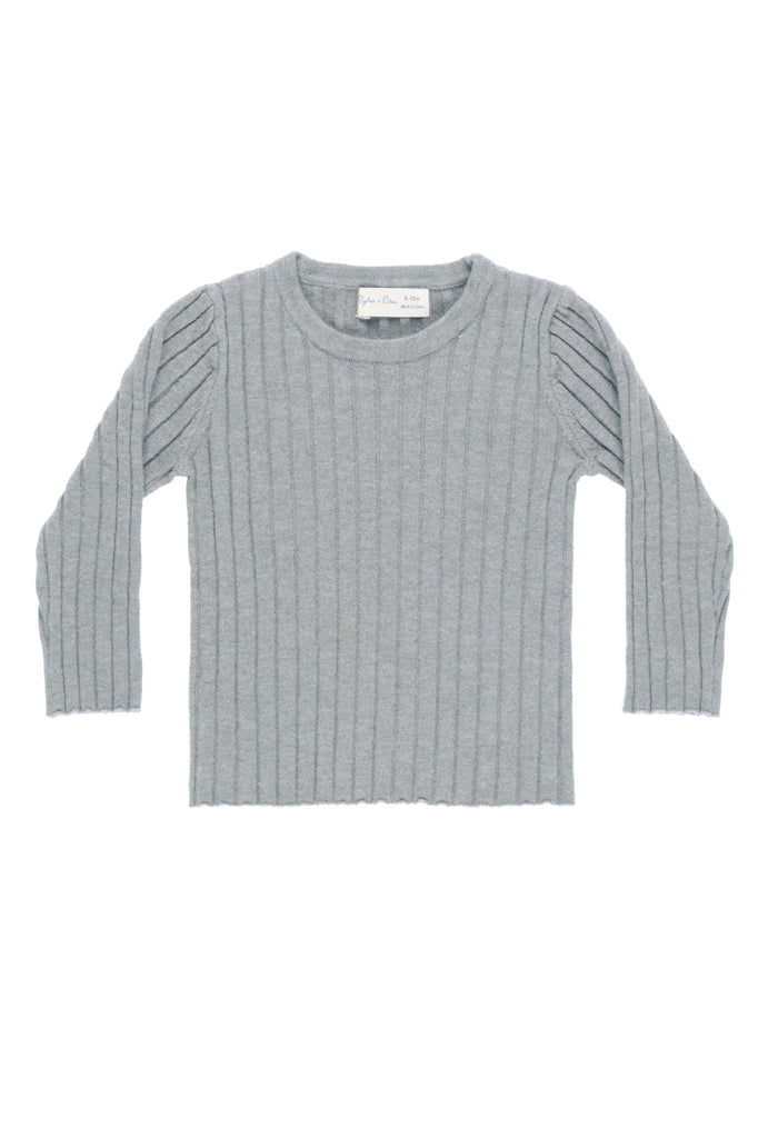 Baby LS Knit Top - Dusty Blue