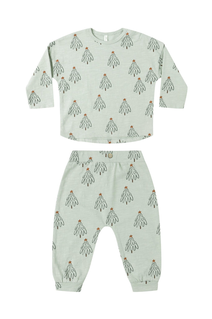 LS Tee & Pants Set - Trees