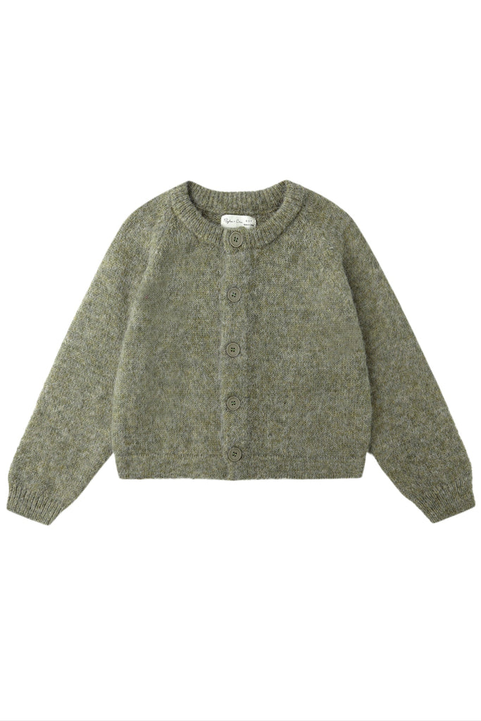 Fuzzy Cardigan - Evergreen