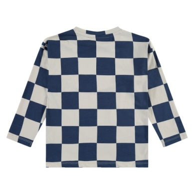 S & S Blue Check LS Tee