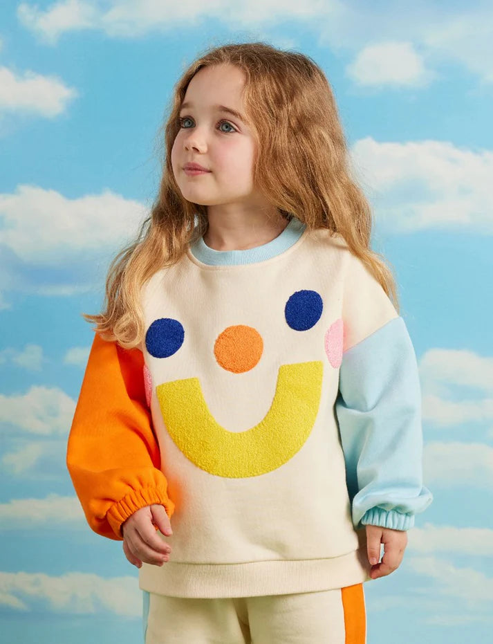 Color Block Smile Sweater