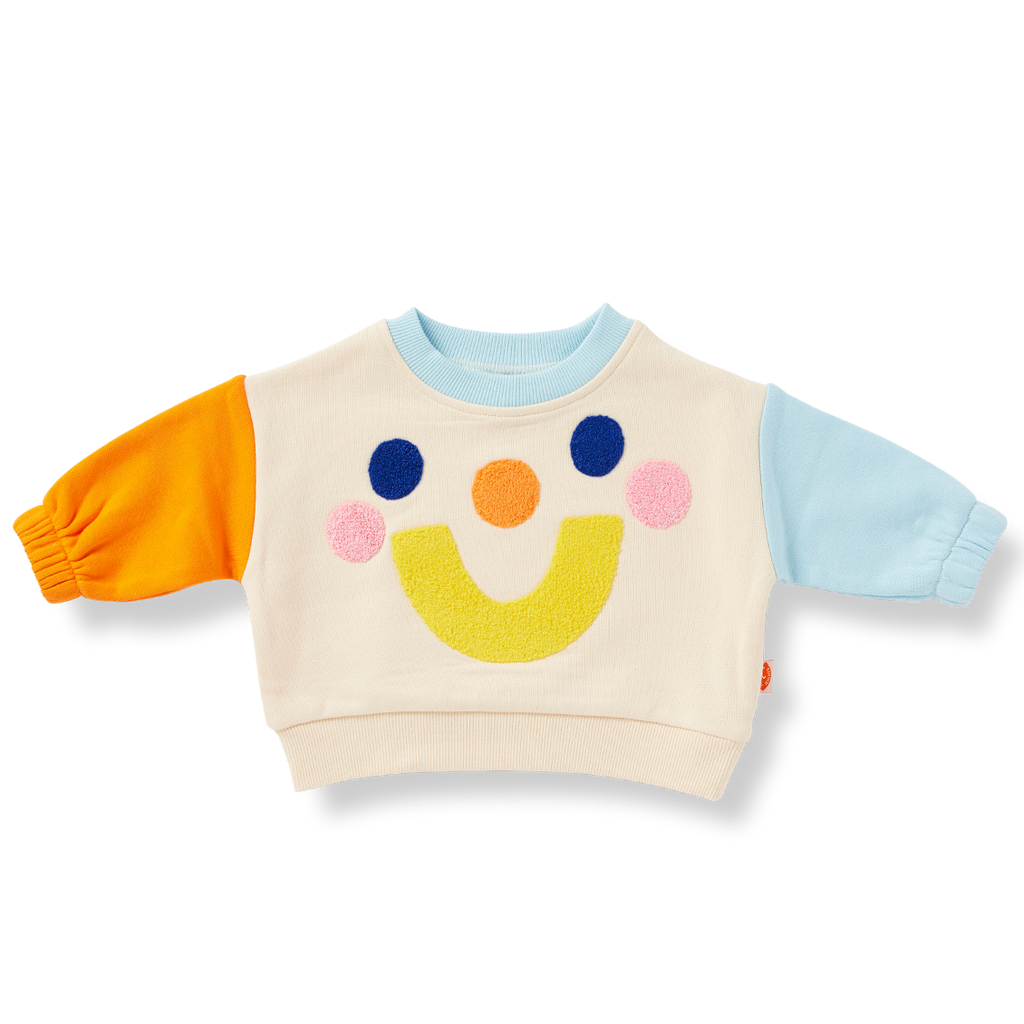 Color Block Smile Sweater