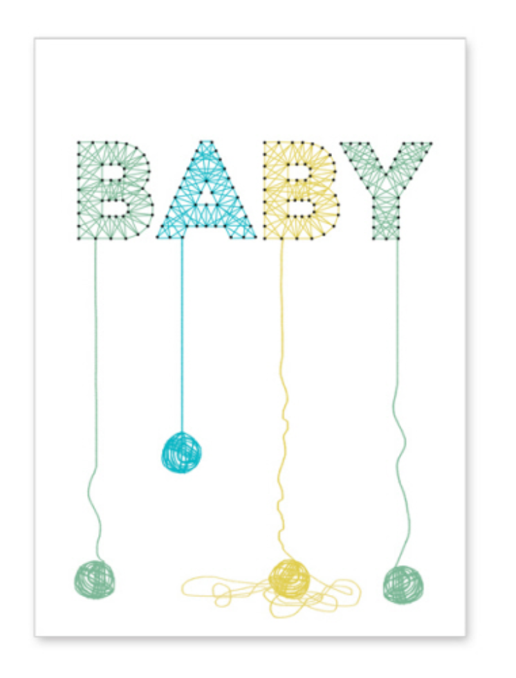 String Baby Boy Card