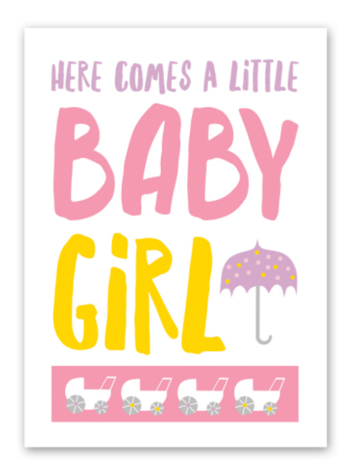 Baby Girl Shower Card