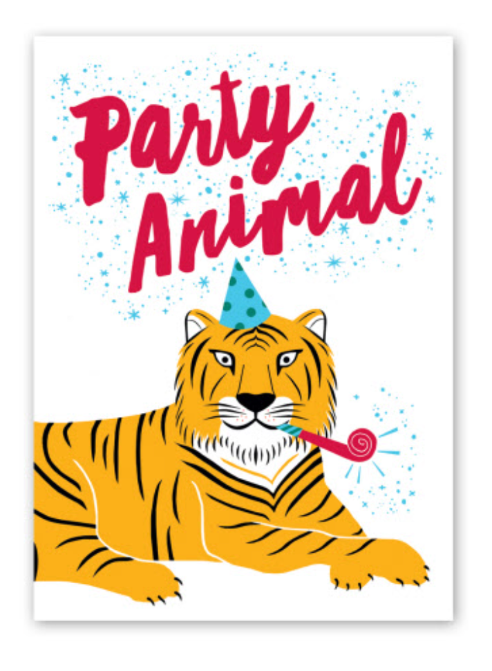 Party Animal Tiger Birthday Card