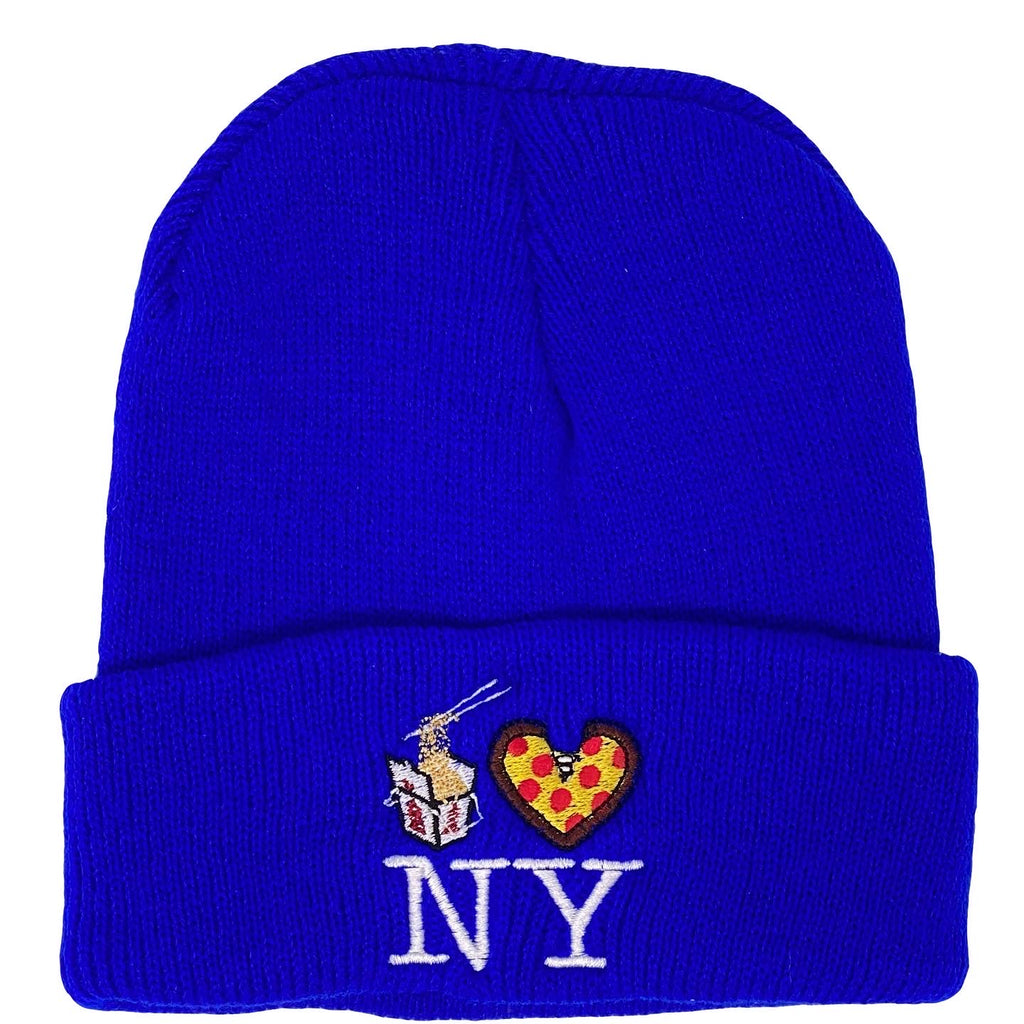 Lo Mein Pizza NY Baby Beanie - Electric Blue